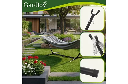 Záhradná hojdačka 200 × 150 cm + železný stojan do 250 kg