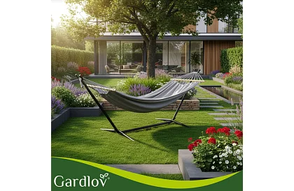 Záhradná hojdačka 200 × 150 cm + železný stojan do 250 kg