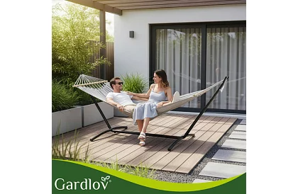 Záhradná hojdačka 200 × 150 cm + železný stojan do 250 kg