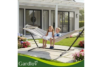 Záhradná hojdačka 200 × 150 cm + železný stojan do 250 kg