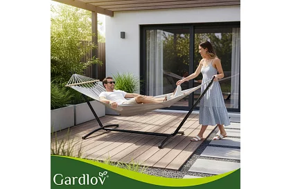 Záhradná hojdačka 200 × 150 cm + železný stojan do 250 kg