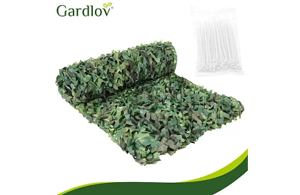 Vojenská maskovacia sieť 2x5 metrov + 100 sťahovacích pásikov