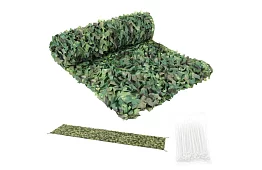 Vojenská maskovacia sieť 2x5 metrov + 100 sťahovacích pásikov