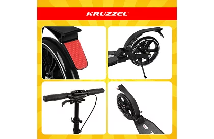 Skladacia kolobežka Black Hyperion s kolesami 200 mm