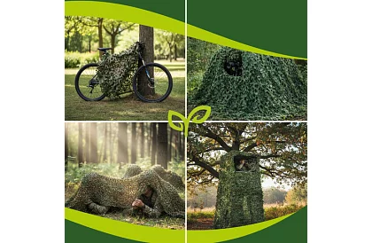 Vojenská maskovacia sieť 2x3 metre + 100 sťahovacích pásikov