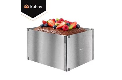 Nastaviteľná obdĺžniková forma na tortu 20–38 × 24–45 cm, výška 15 cm