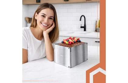 Nastaviteľná obdĺžniková forma na tortu 20–38 × 24–45 cm, výška 15 cm