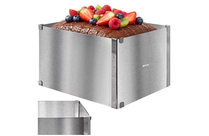 Nastaviteľná obdĺžniková forma na tortu 20–38 × 24–45 cm, výška 15 cm