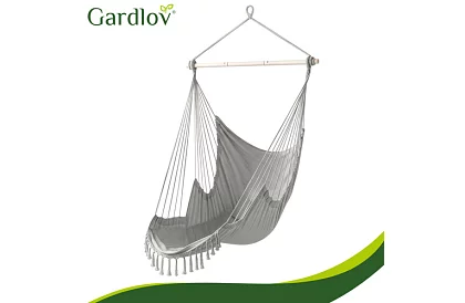 Záhradné závesné kreslo BOHO 2 v 1 - šedé