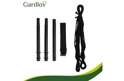 Záhradné závesné kreslo BOHO 2 v 1 - čierne