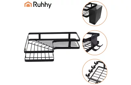 Rohová kúpeľňová polička - sada 2 kusy