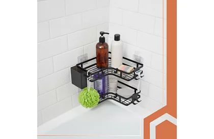 Rohová kúpeľňová polička - sada 2 kusy