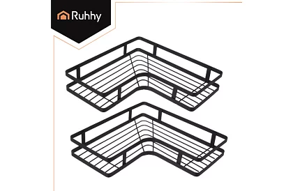 Rohová kúpeľňová polička - sada 2 kusy