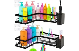 Rohová kúpeľňová polička - sada 2 kusy