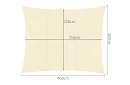 Stínící sluneční plachta 4 × 3 m – Béžová