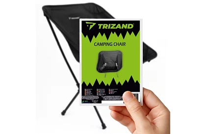 Skladacie kempingové kreslo do 120 kg – čierne