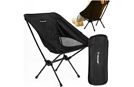 Skladacie kempingové kreslo do 120 kg – čierne