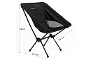 Skladacie kempingové kreslo do 120 kg – čierne