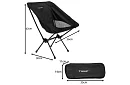 Skladacie kempingové kreslo do 120 kg – čierne