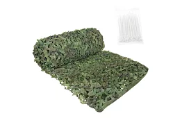 Vojenská maskovacia sieť 4 × 6 metrov + 100 sťahovacích pásikov