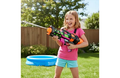 Vodná pištoľ 60 cm s nádržou 1,25 l – dostrel až 6 m