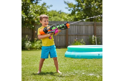 Vodná pištoľ 60 cm s nádržou 1,25 l – dostrel až 6 m
