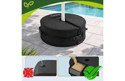Závaží na slnečník 48 cm – plniteľné pieskom až 40 kg