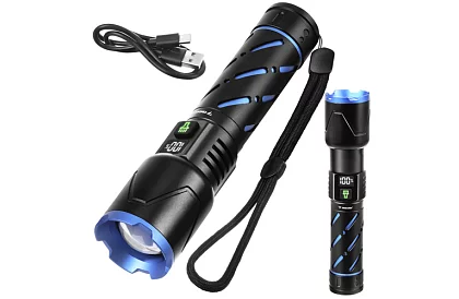 LED nabíjacia taktická svietidlo 800 lm, 5000 mAh