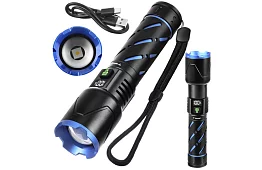 LED nabíjacia taktická svietidlo 800 lm, 5000 mAh