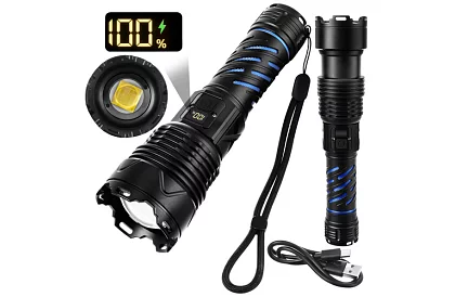 LED nabíjacia taktická svietidlo 1500 lm, 5000 mAh