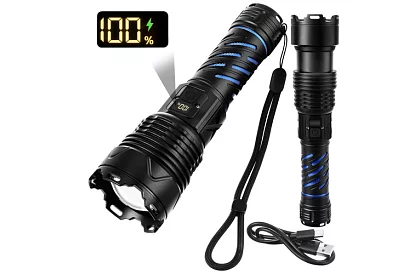 LED nabíjacia taktická svietidlo 1500 lm, 5000 mAh