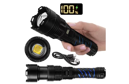 LED nabíjacia taktická svietidlo 1500 lm, 5000 mAh