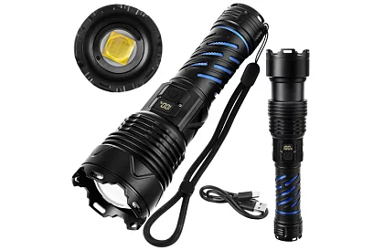 LED nabíjacia taktická svietidlo 1500 lm, 5000 mAh