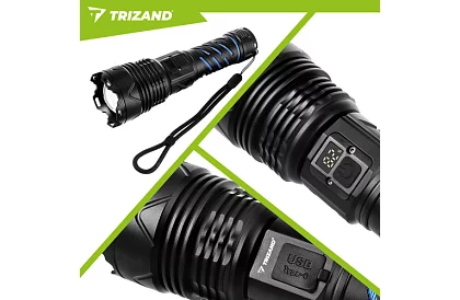 LED nabíjacia taktická svietidlo 1500 lm, 5000 mAh