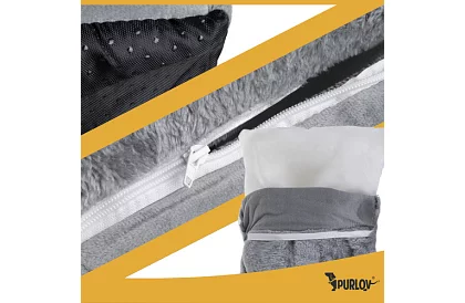 Kočičí pelíšek – bouda so strieškou na zips 39 × 38 × 35 cm