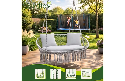 Záhradná dvojmiestna hojdačka s vankúšom - Stork's Nest