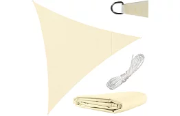 Stínící slnečná plachta trojuholník 3 × 3 × 3 m – béžová