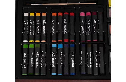 Sada na kreslenie v drevenej kufríku - 148 dielov