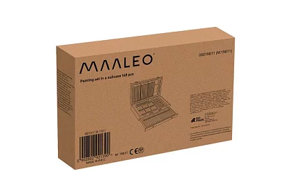 Sada na kreslenie v drevenej kufríku - 148 dielov