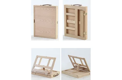 Umělecká maliarska súprava 45 kusov v drevenej schránke so stojanom