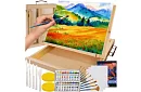 Umělecká maliarska súprava 45 kusov v drevenej schránke so stojanom