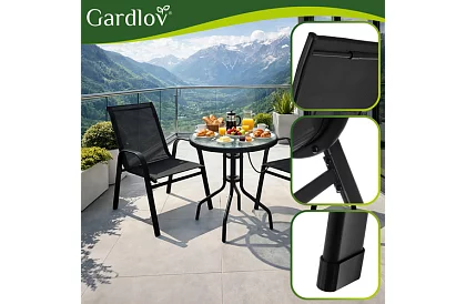 Záhradné kovové stoličky – 2 kusy v sade