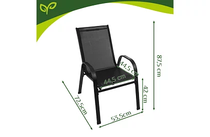 Záhradné kovové stoličky – 2 kusy v sade