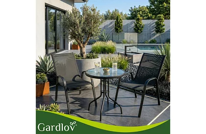 Záhradné kovové stoličky – 2 kusy v sade