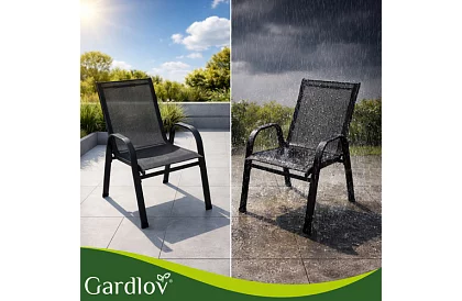 Záhradné kovové stoličky – 2 kusy v sade