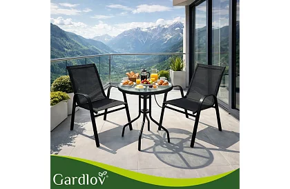 Záhradné kovové stoličky – 2 kusy v sade