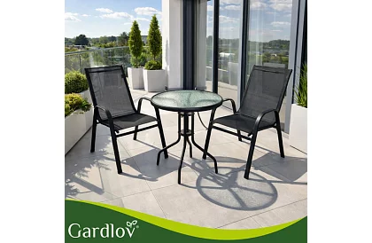 Záhradné kovové stoličky – 2 kusy v sade