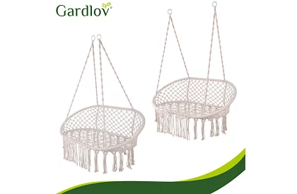 Záhradná dvojmiestna hojdačka s vankúšmi - do 300 kg