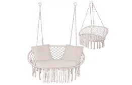 Záhradná dvojmiestna hojdačka s vankúšmi - do 300 kg