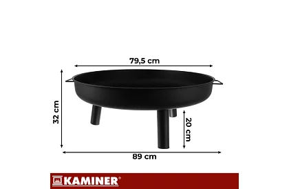 Záhradné ohnisko s madlami – 80 cm